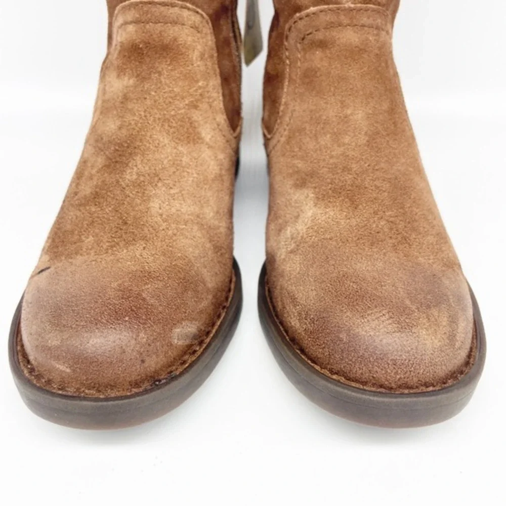 Born Women's‎ Britton Over Knee Leather Riding Boot in Rust Distressed Size 6M